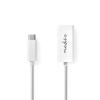 ADATTATORE USB NEDIS CCGP64950WT02 USB 3.2 Gen 1 | 1000 Mbps | USB-C™ Maschio | RJ45 Femmina | 0.20 m | Tondo | Placcato nickel | Cavo di rame stagnato | Bianco | Busta